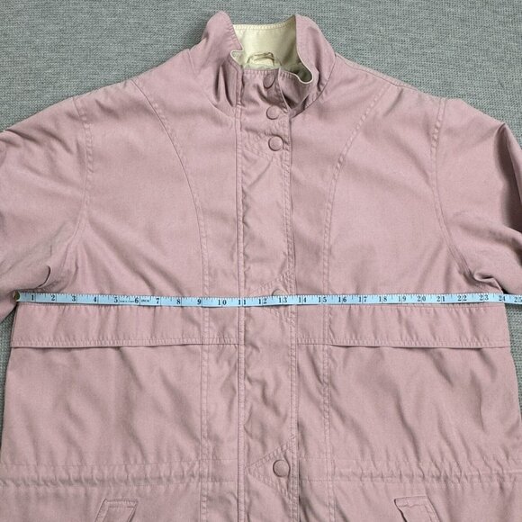 Cabelas Womens Lavender Windbreaker Jacket Vented Back High Neck Snap Zip XL Reg - Picture 11 of 16